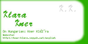 klara kner business card